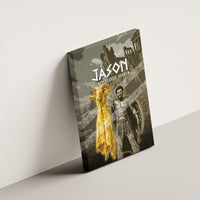 Jason Golden Fleece Seeker Canvas Wall Art Ancient Greek Mythology Heroic Warrior Dragon Battle