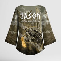 Jason Golden Fleece Seeker Kimono Sleeve Blouse Ancient Greek Mythology Heroic Warrior Dragon Battle