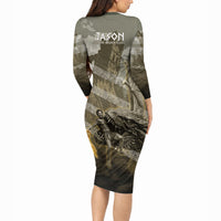 Jason Golden Fleece Seeker Long Sleeve Bodycon Dress Ancient Greek Mythology Heroic Warrior Dragon Battle