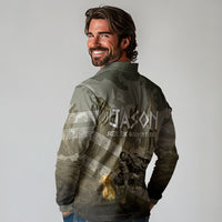 Jason Golden Fleece Seeker Long Sleeve Polo Shirt Ancient Greek Mythology Heroic Warrior Dragon Battle