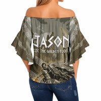 Jason Golden Fleece Seeker Off Shoulder Wrap Waist Top Ancient Greek Mythology Heroic Warrior Dragon Battle