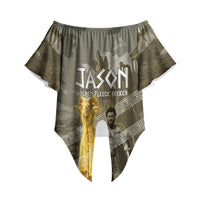Jason Golden Fleece Seeker Off Shoulder Wrap Waist Top Ancient Greek Mythology Heroic Warrior Dragon Battle