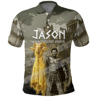 Jason Golden Fleece Seeker Polo Shirt Ancient Greek Mythology Heroic Warrior Dragon Battle