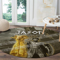 Jason Golden Fleece Seeker Round Carpet Ancient Greek Mythology Heroic Warrior Dragon Battle
