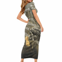 Jason Golden Fleece Seeker Short Sleeve Bodycon Dress Ancient Greek Mythology Heroic Warrior Dragon Battle