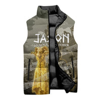 Jason Golden Fleece Seeker Sleeveless Puffer Jacket Ancient Greek Mythology Heroic Warrior Dragon Battle