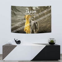 Jason Golden Fleece Seeker Tapestry Ancient Greek Mythology Heroic Warrior Dragon Battle