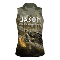 Jason Golden Fleece Seeker Women Sleeveless Polo Shirt Ancient Greek Mythology Heroic Warrior Dragon Battle