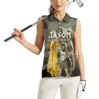Jason Golden Fleece Seeker Women Sleeveless Polo Shirt Ancient Greek Mythology Heroic Warrior Dragon Battle