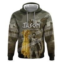 Jason Golden Fleece Seeker Zip Hoodie Ancient Greek Mythology Heroic Warrior Dragon Battle