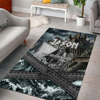 Jason Argo The First Voyage Area Rug Ancient Greek Mythology Heroic Warrior Dragon Battle