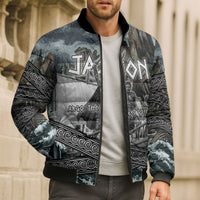 Jason Argo The First Voyage Bomber Puffer Jacket Ancient Greek Mythology Heroic Warrior Dragon Battle