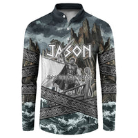 Jason Argo The First Voyage Button Sweatshirt Ancient Greek Mythology Heroic Warrior Dragon Battle