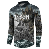 Jason Argo The First Voyage Button Sweatshirt Ancient Greek Mythology Heroic Warrior Dragon Battle