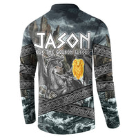 Jason Argo The First Voyage Button Sweatshirt Ancient Greek Mythology Heroic Warrior Dragon Battle