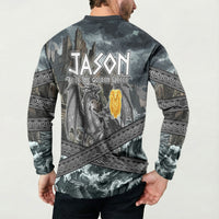Jason Argo The First Voyage Button Sweatshirt Ancient Greek Mythology Heroic Warrior Dragon Battle
