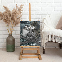 Jason Argo The First Voyage Canvas Wall Art Ancient Greek Mythology Heroic Warrior Dragon Battle
