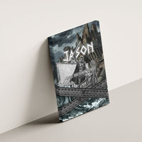 Jason Argo The First Voyage Canvas Wall Art Ancient Greek Mythology Heroic Warrior Dragon Battle