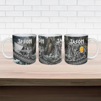 Jason Argo The First Voyage Ceramic Mug Ancient Greek Mythology Heroic Warrior Dragon Battle
