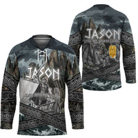 Jason Argo The First Voyage Hockey Jersey Ancient Greek Mythology Heroic Warrior Dragon Battle