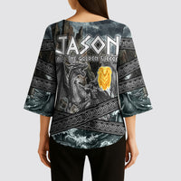 Jason Argo The First Voyage Kimono Sleeve Blouse Ancient Greek Mythology Heroic Warrior Dragon Battle
