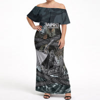 Jason Argo The First Voyage Off Shoulder Maxi Dress Ancient Greek Mythology Heroic Warrior Dragon Battle