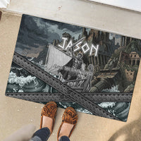 Jason Argo The First Voyage Rubber Doormat Ancient Greek Mythology Heroic Warrior Dragon Battle