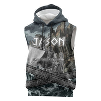 Jason Argo The First Voyage Sleeveless Hoodie Ancient Greek Mythology Heroic Warrior Dragon Battle