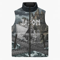Jason Argo The First Voyage Sleeveless Puffer Jacket Ancient Greek Mythology Heroic Warrior Dragon Battle