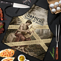 Orpheus Greek Mythology Lyre Musician Apron Vintage Ancient Greek Meander Classical Statue