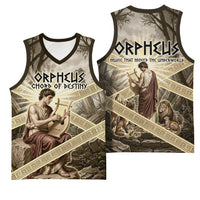 Orpheus Greek Mythology Lyre Musician Basketball Jersey Vintage Ancient Greek Meander Classical Statue