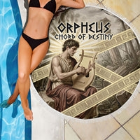 Orpheus Greek Mythology Lyre Musician Beach Blanket Vintage Ancient Greek Meander Classical Statue
