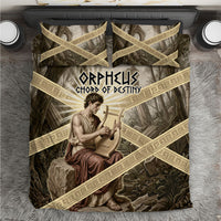 Orpheus Greek Mythology Lyre Musician Bedding Set Vintage Ancient Greek Meander Classical Statue