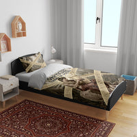 Orpheus Greek Mythology Lyre Musician Bedding Set Vintage Ancient Greek Meander Classical Statue