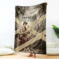 Orpheus Greek Mythology Lyre Musician Blanket Vintage Ancient Greek Meander Classical Statue