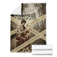 Orpheus Greek Mythology Lyre Musician Blanket Vintage Ancient Greek Meander Classical Statue