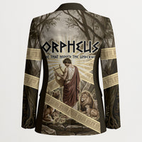 Orpheus Greek Mythology Lyre Musician Blazer Vintage Ancient Greek Meander Classical Statue