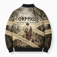 Orpheus Greek Mythology Lyre Musician Bomber Puffer Jacket Vintage Ancient Greek Meander Classical Statue