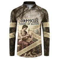 Orpheus Greek Mythology Lyre Musician Button Sweatshirt Vintage Ancient Greek Meander Classical Statue
