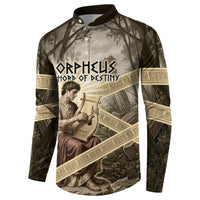 Orpheus Greek Mythology Lyre Musician Button Sweatshirt Vintage Ancient Greek Meander Classical Statue