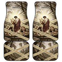 Orpheus Greek Mythology Lyre Musician Car Mats Vintage Ancient Greek Meander Classical Statue