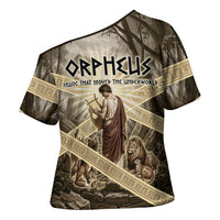 Orpheus Greek Mythology Lyre Musician Cross Shoulder Shirt Vintage Ancient Greek Meander Classical Statue