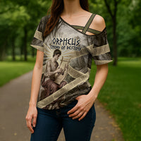 Orpheus Greek Mythology Lyre Musician Cross Shoulder Shirt Vintage Ancient Greek Meander Classical Statue
