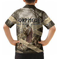 Orpheus Greek Mythology Lyre Musician Kid Hawaiian Shirt Vintage Ancient Greek Meander Classical Statue