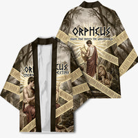 Orpheus Greek Mythology Lyre Musician Kimono Vintage Ancient Greek Meander Classical Statue
