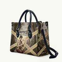 Orpheus Greek Mythology Lyre Musician Leather Bag Vintage Ancient Greek Meander Classical Statue