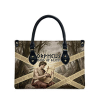 Orpheus Greek Mythology Lyre Musician Leather Bag Vintage Ancient Greek Meander Classical Statue