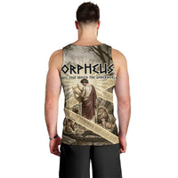Orpheus Greek Mythology Lyre Musician Men Tank Top Vintage Ancient Greek Meander Classical Statue