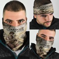 Orpheus Greek Mythology Lyre Musician Neck Gaiter Vintage Ancient Greek Meander Classical Statue