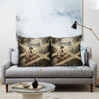 Orpheus Greek Mythology Lyre Musician Pillow Cover Vintage Ancient Greek Meander Classical Statue